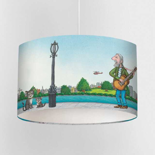Tabby Mctat Riverbank Lampshade - Officially Licensed Story Scene Ceiling Or Table Lamp Shade Handmade in The UK - image 1