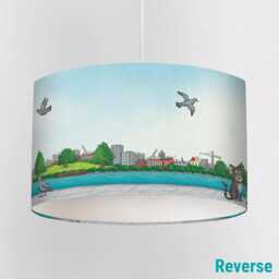 Tabby Mctat Riverbank Lampshade - Officially Licensed Story Scene Ceiling Or Table Lamp Shade Handmade in The UK - thumbnail 2