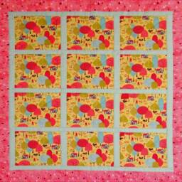 Little Red Riding Hood Baby Quilt Handmade Cotton Flannel Crib Blanket - thumbnail 4