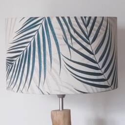 Lampshade Or Pendant Light With Exotic Blue Palm Leaf Pattern - Ideal Christmas/Birthday Gift Idea Trendy Tropical Decoration - thumbnail 2