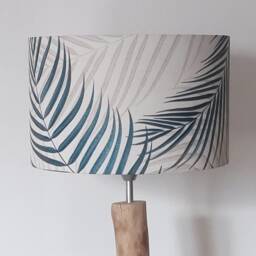 Lampshade Or Pendant Light With Exotic Blue Palm Leaf Pattern - Ideal Christmas/Birthday Gift Idea Trendy Tropical Decoration - thumbnail 4