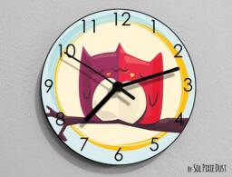Owls in Love Wall Clock - Kids Nursery Room, Teens Baby Room