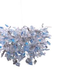 Light Blue Hanging Chandeliers, Flowers Dining Room Lighting - thumbnail 2