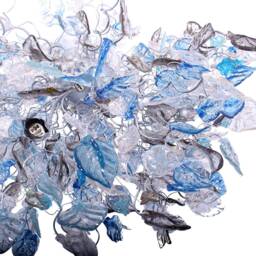 Light Blue Hanging Chandeliers, Flowers Dining Room Lighting - thumbnail 3
