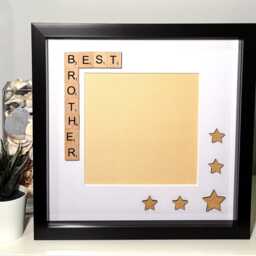 Best Brother Photo Frame - Scrabble Art Can Be Personalised Present Gift Birthday Christmas - thumbnail 3