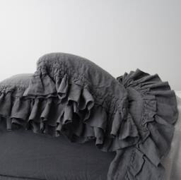 Linen Duvet Cover. Rustic Style Ruffled Duvet Cover & Pillowcases. French Linen Bedding Set. Washed Softened Linen. Mooshop New Colours