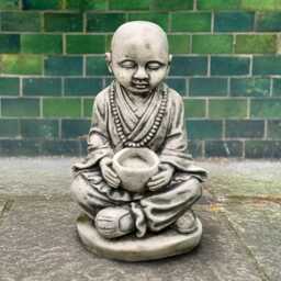 Large Buddha Figurine Concrete Japanese With Pot Sculpture Zen Garden Decor Outdoor Ornament Front Door Statue Meditation Art - thumbnail 1