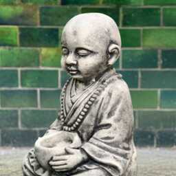 Large Buddha Figurine Concrete Japanese With Pot Sculpture Zen Garden Decor Outdoor Ornament Front Door Statue Meditation Art - thumbnail 3