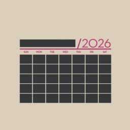 Chalkboard 2026 Calendar Wall Decal - Simple Shapes - thumbnail 4