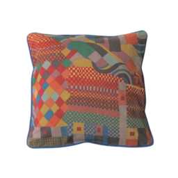 Liberty Bauhaus Cotton Cushion Cover Collier Campbell, 1960S Geometric Pillow - thumbnail 1