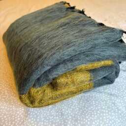 Yak Wool Blanket/ Living Room Throw /Sofa /Travel Throw/ Rug Camping Wrap/Meditation Out Door Hand-Loomed Nepal B1 - thumbnail 4