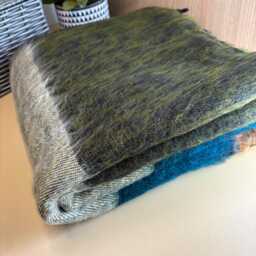 Yak Wool Blanket/ Living Room Throw /Sofa /Travel Throw/ Rug Camping Wrap/Meditation Out Door Hand-Loomed Nepal B13 - thumbnail 1