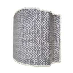 Venetian Lamp Shade Fortuny Fabric Black & Silver Tapa Pattern Half Lampshade - Handmade in Italy - thumbnail 2