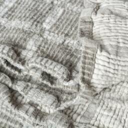 Jacquard Natural Linen Waffle Throw/Blanket Counterpane - thumbnail 4