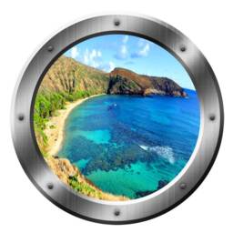 Beach Wall Art Mountain Decal Ship Window Porthole - Peel & Stick Sign - Vwaq-Sp18 - thumbnail 2