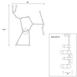Orion 18 Light Zodiac Wall & Ceiling - thumbnail 4