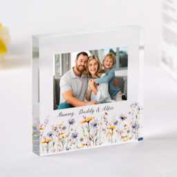Gift For Nanny Personalised Acrylic Photo Plaque Floral Frame Birthday Mother's Day Or Christmas Keepsake - thumbnail 2