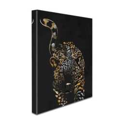 Black Jaguar Canvas Print, Sarah Manovski Artwork, Wild Animal Wall Art, Home Decor - thumbnail 2