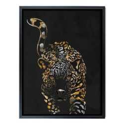 Black Jaguar Canvas Print, Sarah Manovski Artwork, Wild Animal Wall Art, Home Decor - thumbnail 4