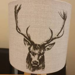 stag Lampshade, Handmade Table Ceiling Pendant, Lamp Shade, Lampshades - thumbnail 2