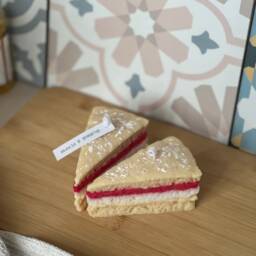 Victoria Sponge Cake Candles - Dessert Decorative Handmade Novelty Unique Food Lookalike Gifts Full Size - thumbnail 3
