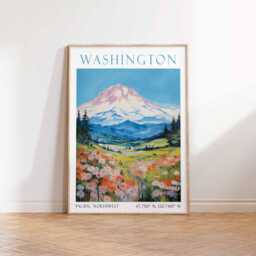 Washington Pacific Northwest Print - Scenic Landscapes, Travel Art, Coast, Seattle Decor, State Nature - thumbnail 1