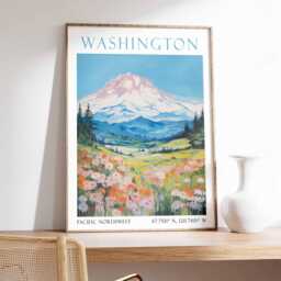 Washington Pacific Northwest Print - Scenic Landscapes, Travel Art, Coast, Seattle Decor, State Nature - thumbnail 2