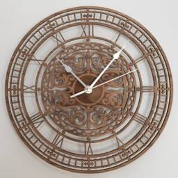 Handmade Wooden Silent Ornate Big Ben Wall Clock Up To 90cm in Oak, Cherry Or Walnut - Silver Gold Hands - thumbnail 2