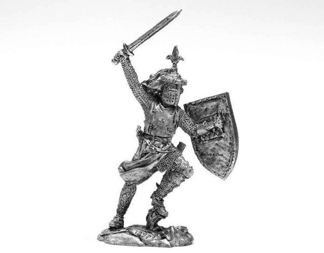 54mm Soldier Guillaume Balnis. Italian Knight Xii Century 132 Scale Figure - image 1
