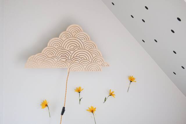 Plywood Cloud Wall Lamp - image 1