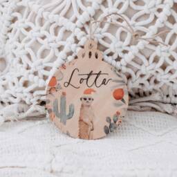 Christmas Baubles, Wooden Personalized Decorations, Gift - thumbnail 3