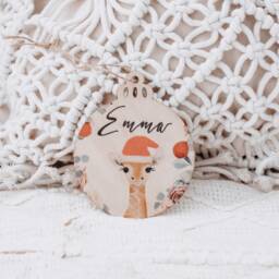 Christmas Baubles, Wooden Personalized Decorations, Gift - thumbnail 2
