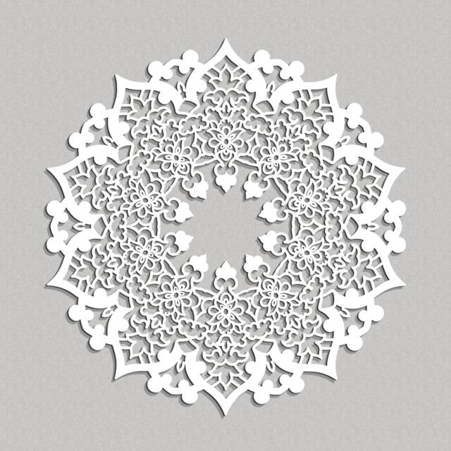 3D Persian Mandala, Decorative Openwork Panel, Stylish Wall Decor, Ornate Graphics, Orient Style Wood Art, Ornament - image 1