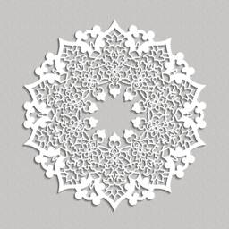 3D Persian Mandala, Decorative Openwork Panel, Stylish Wall Decor, Ornate Graphics, Orient Style Wood Art, Ornament - thumbnail 1