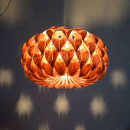 Lighting-Handmade Rosewood Bloom Pendant Light-Wood Light-Chandelier Lighting - Ceiling Light-Table Lampshade-Floor Lampshade