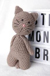 Crocheted Music Box Cat - thumbnail 1
