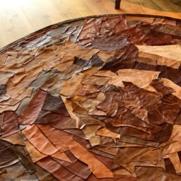 Circular Rug Leather 160 cm 5 Carpet Round Handmade Round Hand Decorative Floor Mat Carpet Rug Patch - thumbnail 3