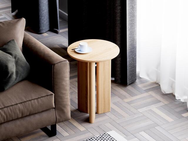 Solid Oak End Table Modern Minimalist Side Table - image 1