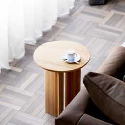 Solid Oak End Table Modern Minimalist Side Table - thumbnail 3
