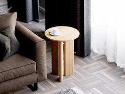 Solid Oak End Table Modern Minimalist Side Table - thumbnail 1