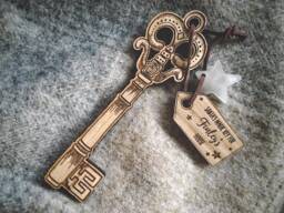 Christmas Personalised Santa's Magic Key - Eve Decoration Xmas Wood Children Festive Father Gift