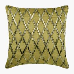 "Designer Lattice, Trellis Sage Green Bed Pillow 24""x24""/26""x26" - thumbnail 1