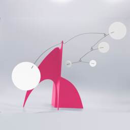 Bubble Gum Girlie Pink Art Stabile - Modern Sculpture Retro Desktop Mobile Kinetic Home Decor Modernism Gift For Her