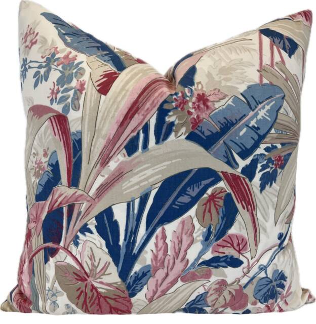 Lisa Fine Tallulah Pink/Peacock Cushion Cover Pillow Double Sided - image 1
