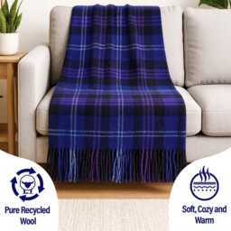 Soft Wool Tartan Blanket - 70x60 Inches Soft, Warm & Timeless Macgregor - thumbnail 4