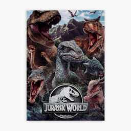 Jurassic World Print - Dinosaur Collage Poster Kids Bedroom Wall Art - thumbnail 2