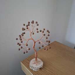 Personalised Copper Wedding Anniversary Tree, 7Th Gift For Couples, Handmade Wire Tree Sculpture - thumbnail 3
