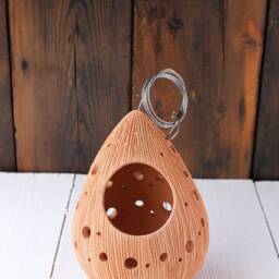 Handmade Teardrop Terracotta Hanging Planter Indoor Outdoor Garden - thumbnail 2