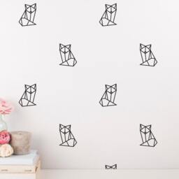 Geometric Fox Decals - Wall Decal Set, Nursery Decals, Decor, Stickers, Decal, Gold Vinyl - thumbnail 2