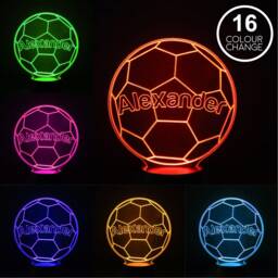 Personalised Football Night Light Color Changing Led Kids Room Decor - thumbnail 2